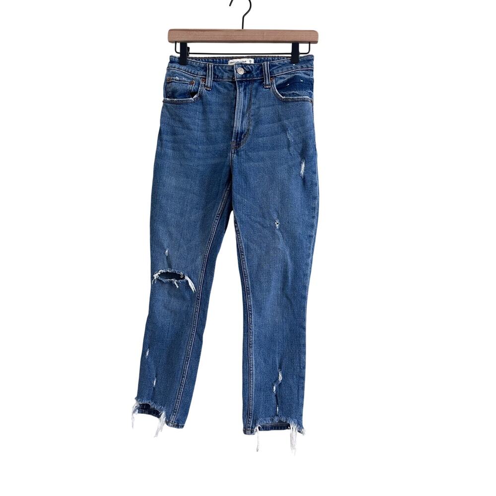 Abercrombie & Fitch Curve Love The Skinny High Rise Ankle Cropped Jeans Size 26